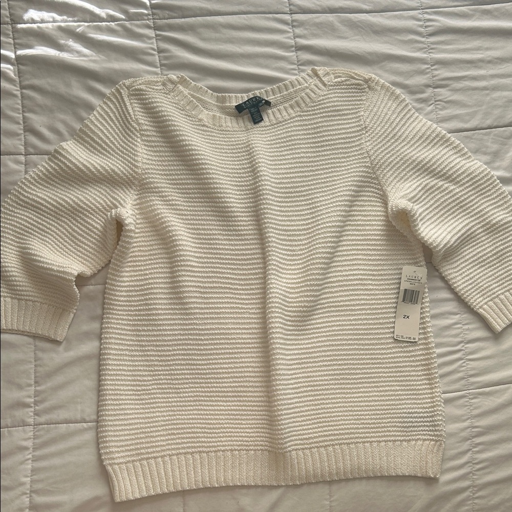 Ralph Lauren Cream Crew Neck Sweater